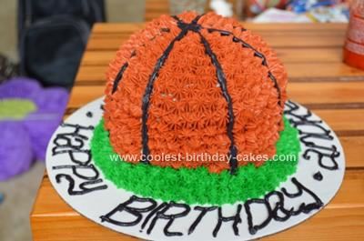 Homemade Basketball Birthday Cake