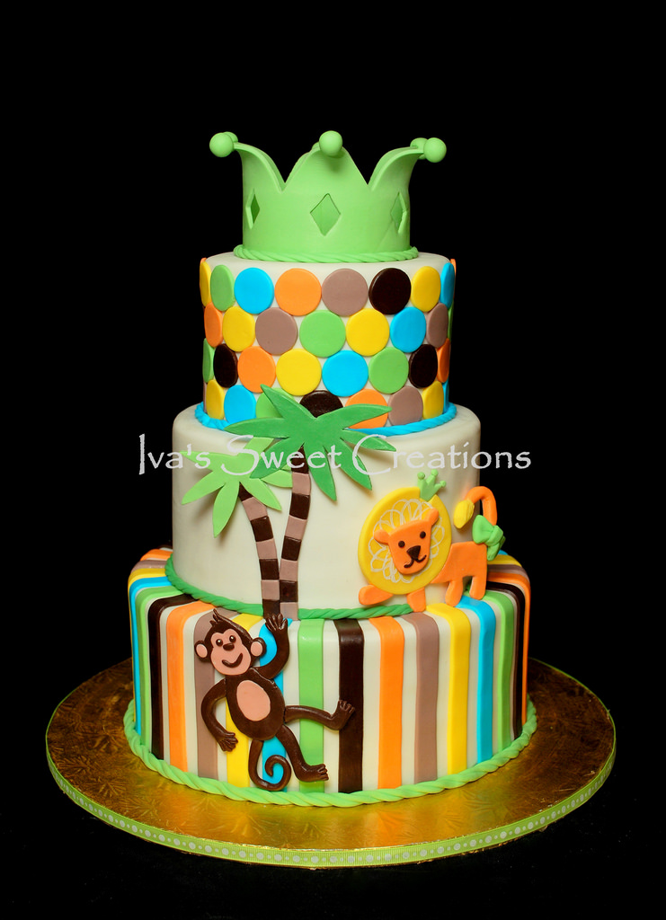 Jungle Theme Baby Shower Cake