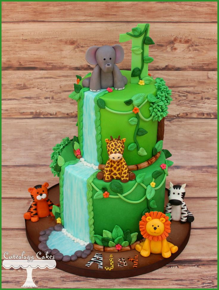 Jungle Theme Birthday Cake