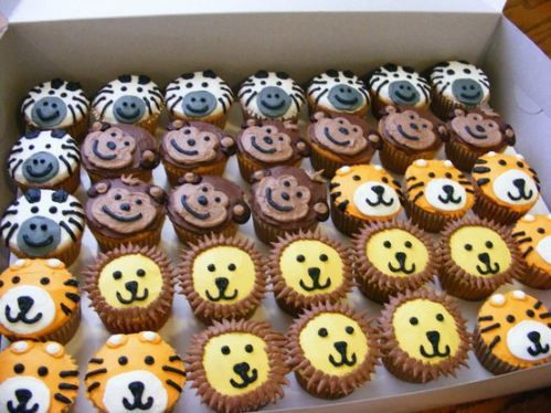 Jungle Theme Birthday Cupcakes