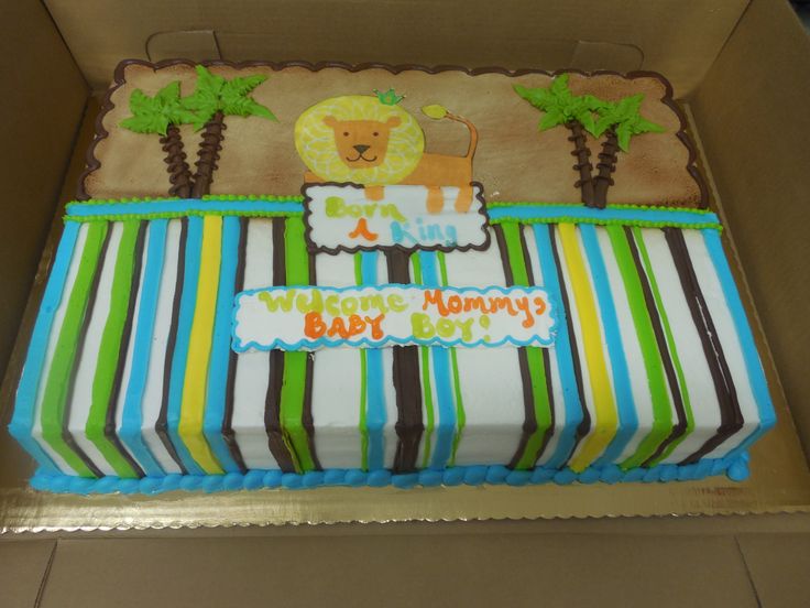 Lion King Theme Baby Shower Cake