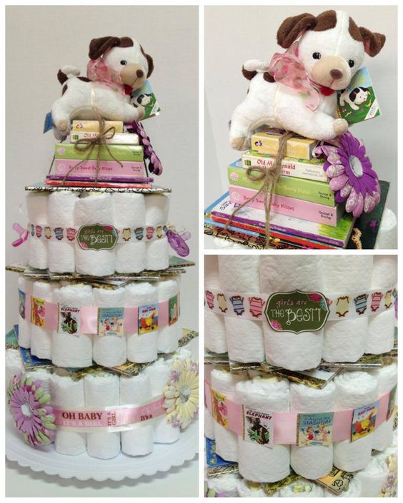 Little Golden Book Diaper Cake