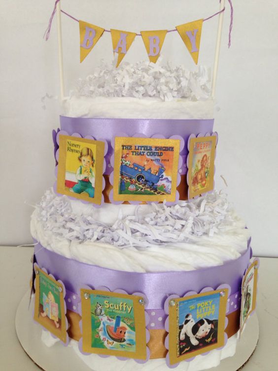 Little Golden Books Baby Shower Cake