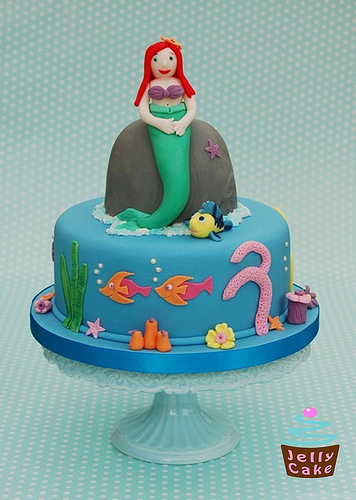 Little Mermaid 2 Tier Cake