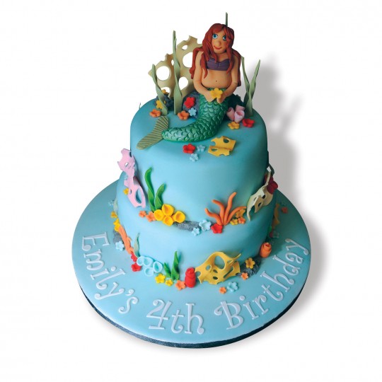 Little Mermaid 2 Tier Cake