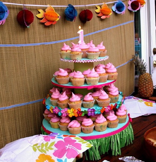 Luau Party Cupcake Stand