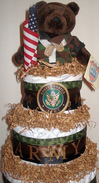 Military Diaper Cake