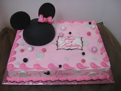 Minnie Mouse Sheet Cake