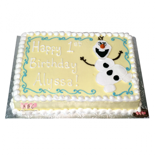 Olaf Birthday Sheet Cake