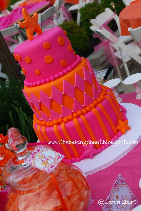 Orange Sweet 16 Cake