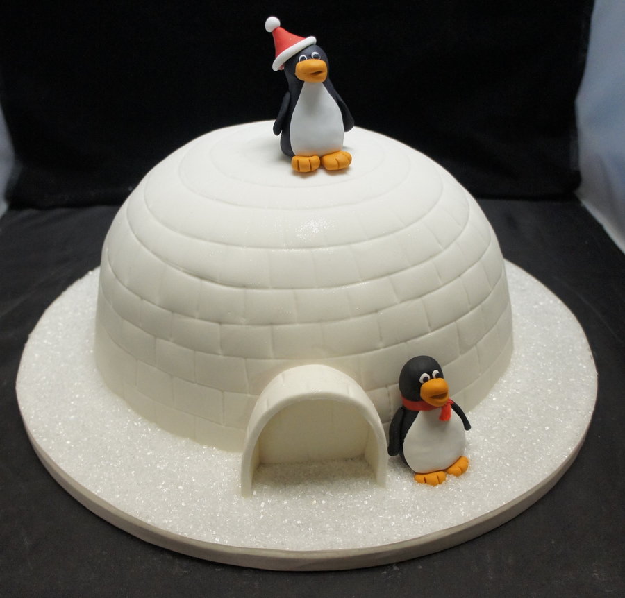 Penguin Igloo Birthday Cake