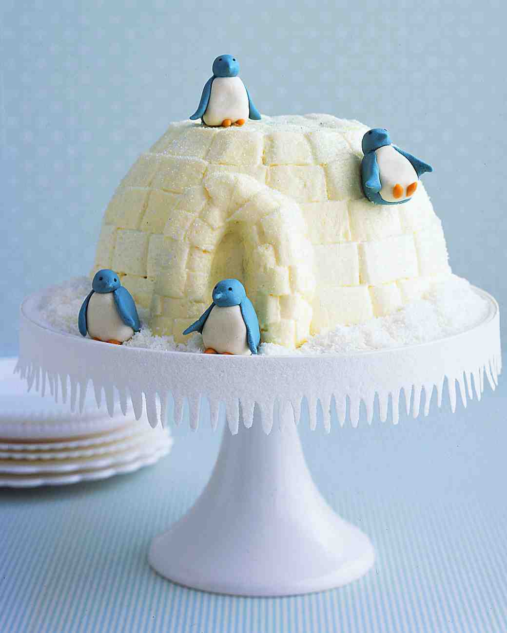 Penguins with Igloo Cake