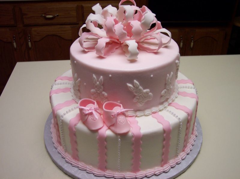 Pink Girl Baby Shower Cake