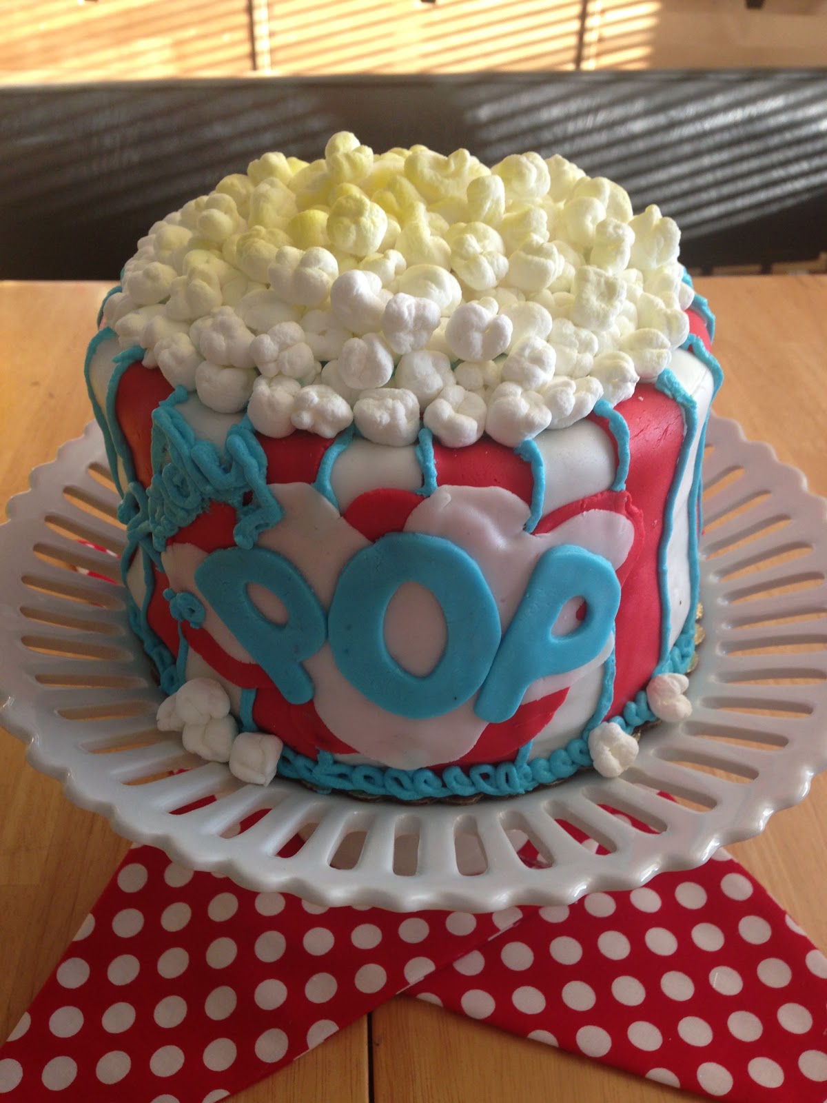 Popcorn Baby Shower Cake