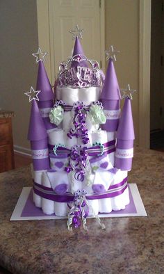 Princess Castle Diaper Cake