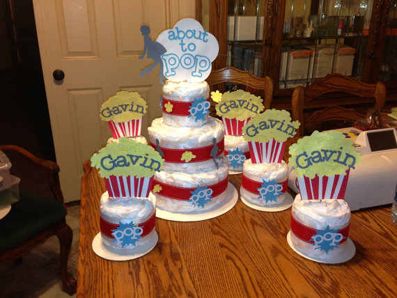 Ready to Pop Baby Shower Diaper Cake