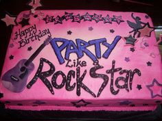 Rock Star Birthday Party Cake