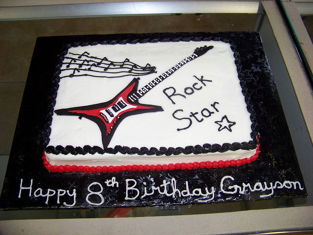 Rock Star Birthday Sheet Cakes