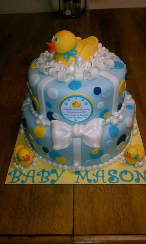 Rubber Ducky Baby Shower Cake