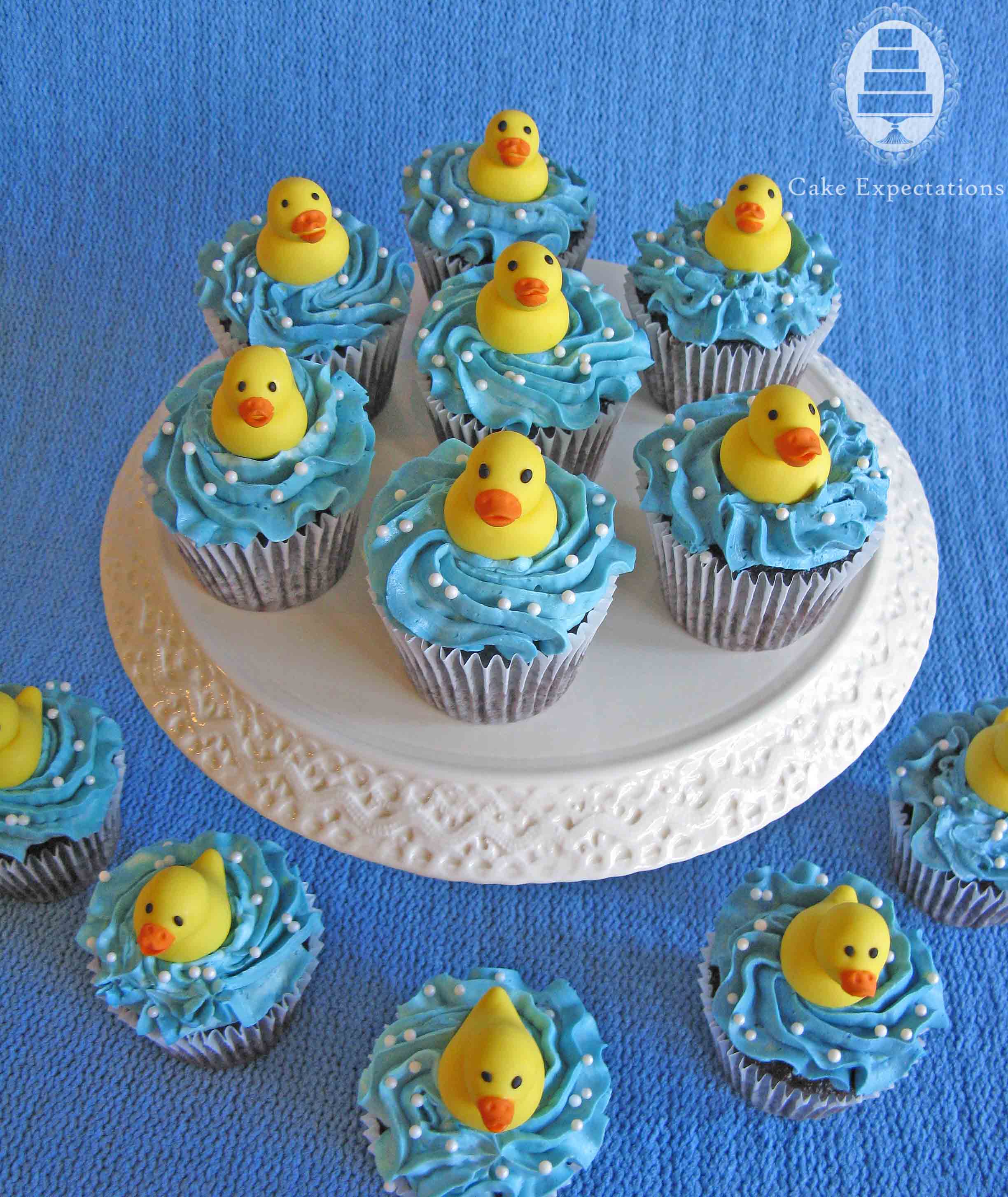 Rubber Ducky Baby Shower Cupcakes