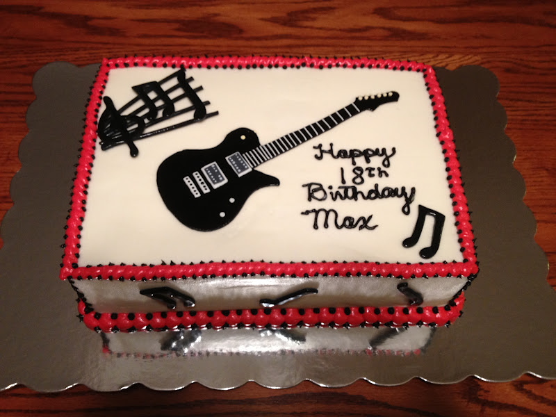 Sheet Cake with Guitar