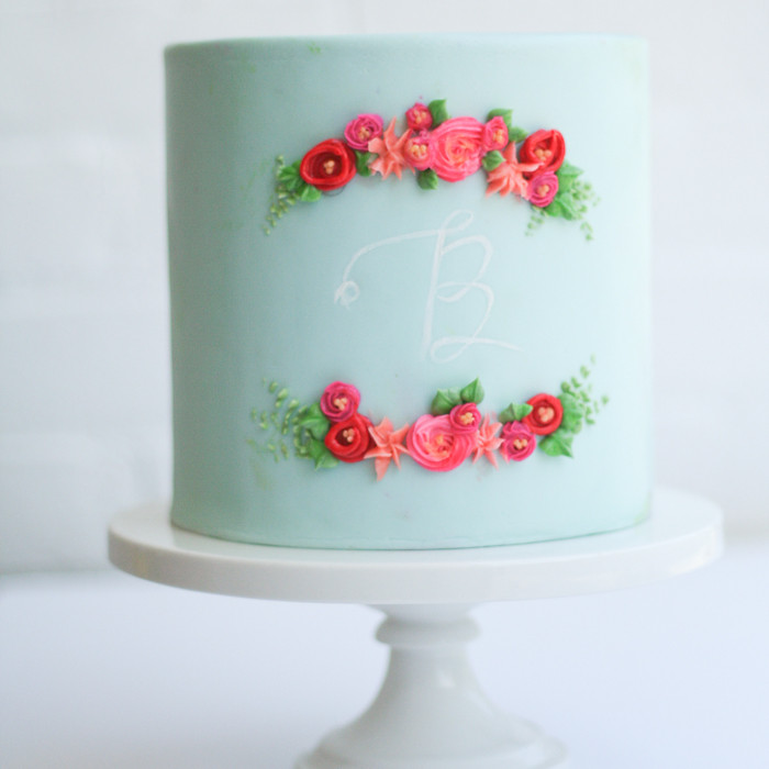 Single Tier Buttercream Wedding Cake Designs