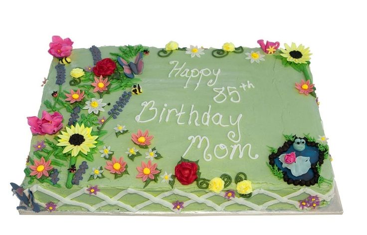 Spring Flowers Sheet Cake