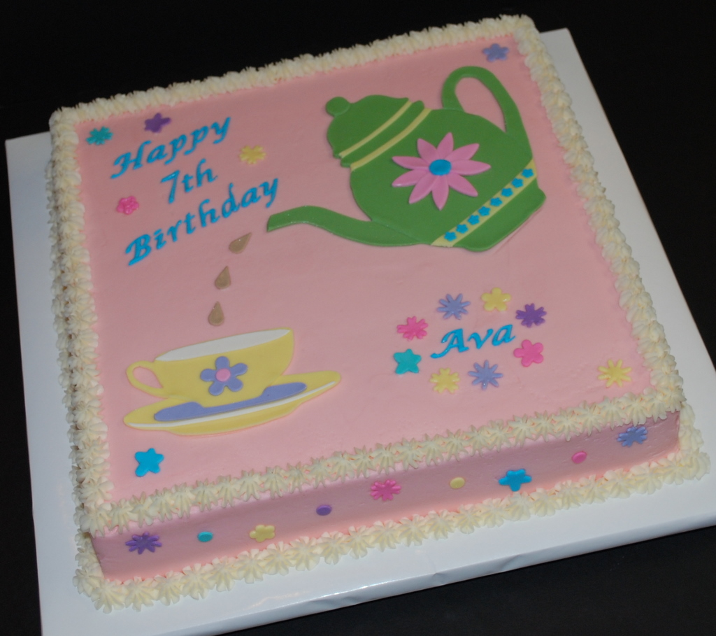 Tea Party Birthday Cake