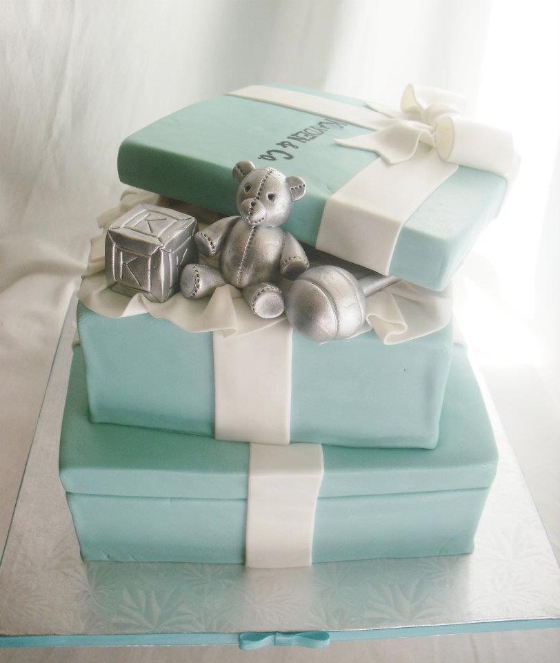 13 Photos of Tiffany Box Baby Shower Cakes