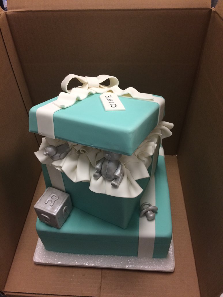 Tiffany Box Baby Shower Cake