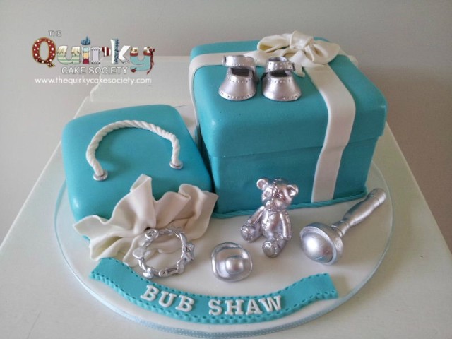 Tiffany Box Baby Shower Cake