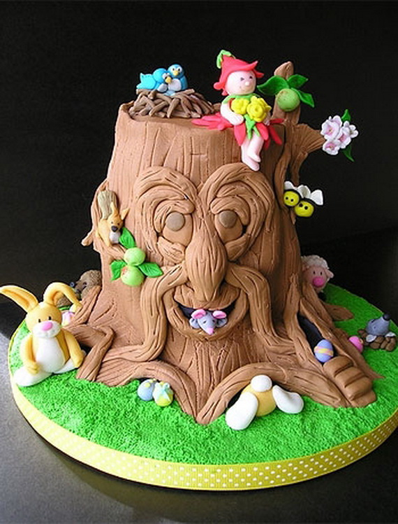 Tree Stump Cake Easter