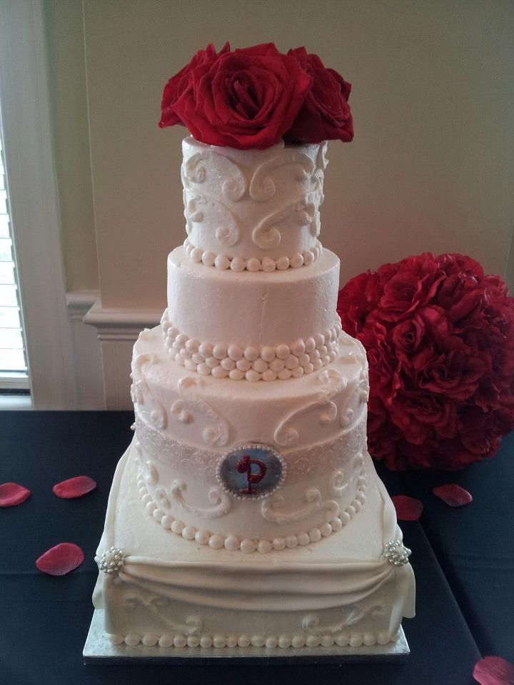 Vintage Buttercream Wedding Cake