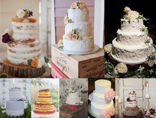 10 Rustic Vintage Themed Wedding Cakes Photo Rustic Burlap