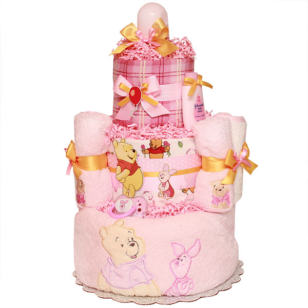 Winnie the Pooh Diaper Cake Girl