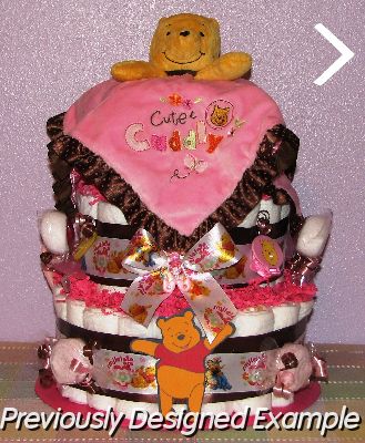 Winnie the Pooh Diaper Cake Girl