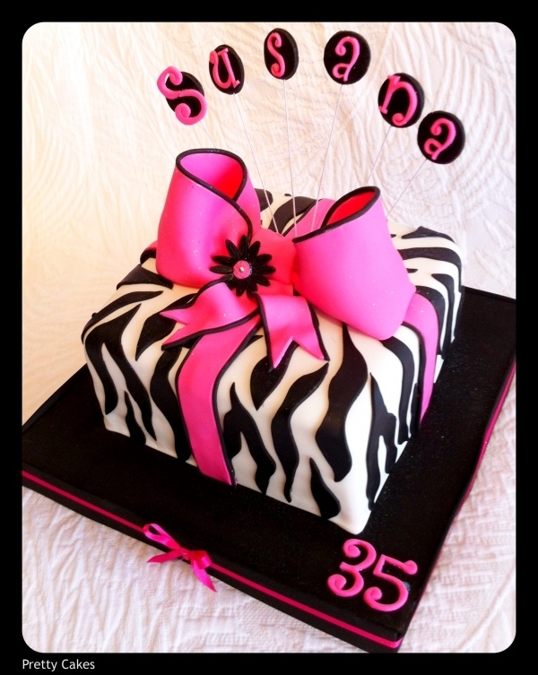 Zebra Birthday Cake