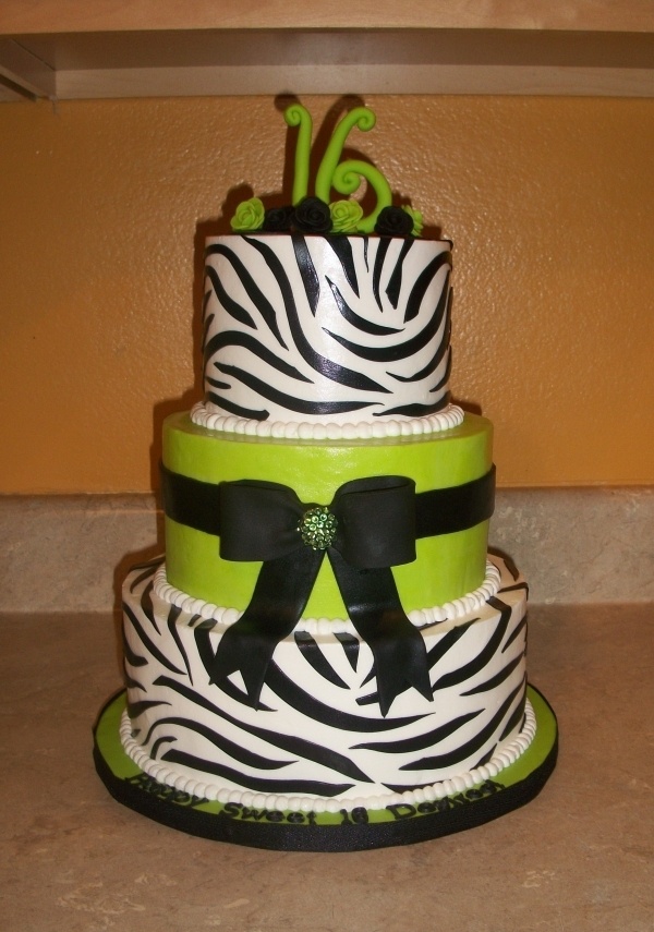 Zebra Birthday Cake