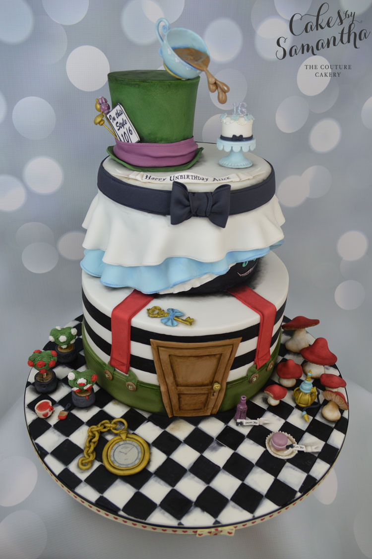 Alice in Wonderland Sweet 16 Cake