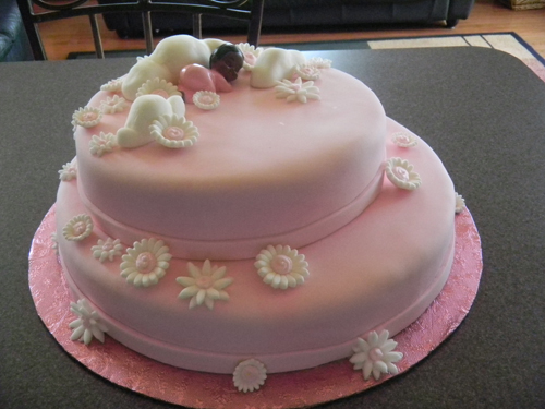 Angel Baby Shower Cake