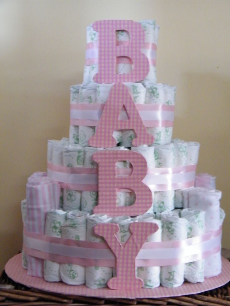 Baby Girl Diaper Cake