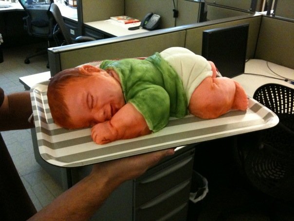 11 Photos of Cutting Baby Shaped Cakes