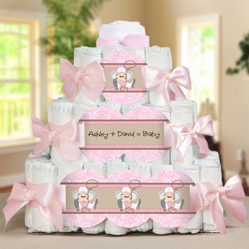 Baby Shower Square Diaper Cake