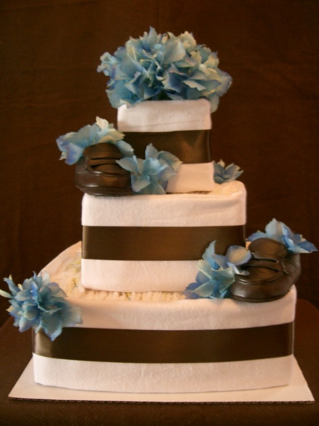 Baby Shower Square Diaper Cake