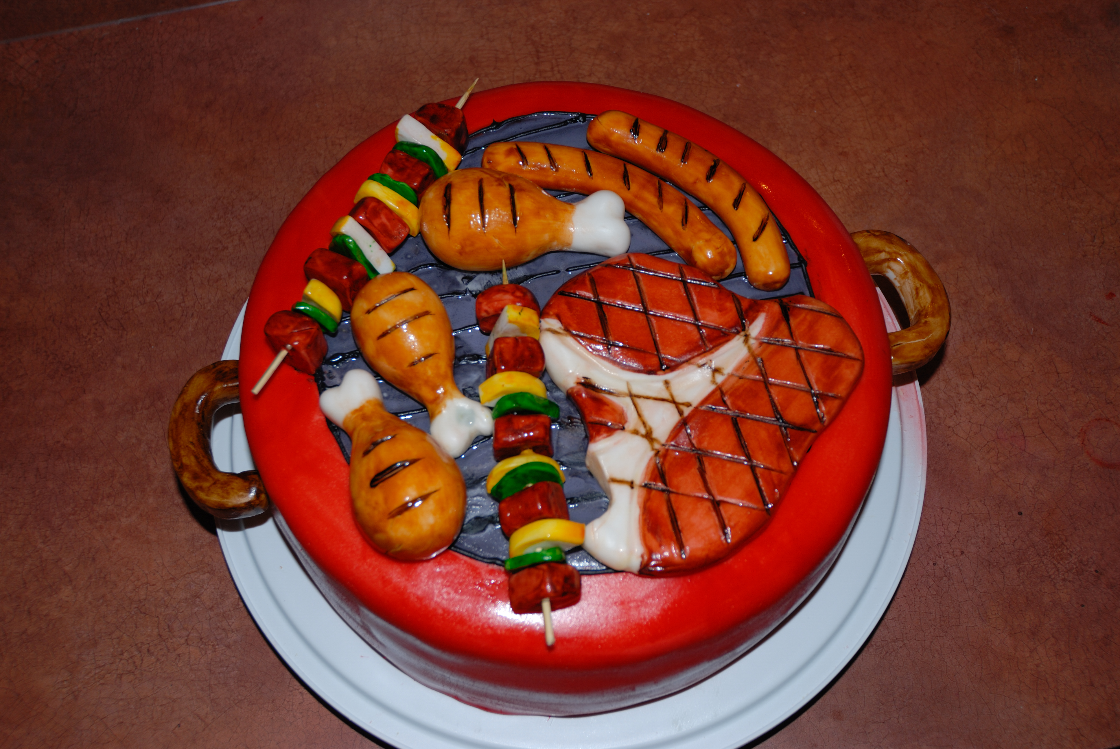 BBQ Themed Birthday Cake