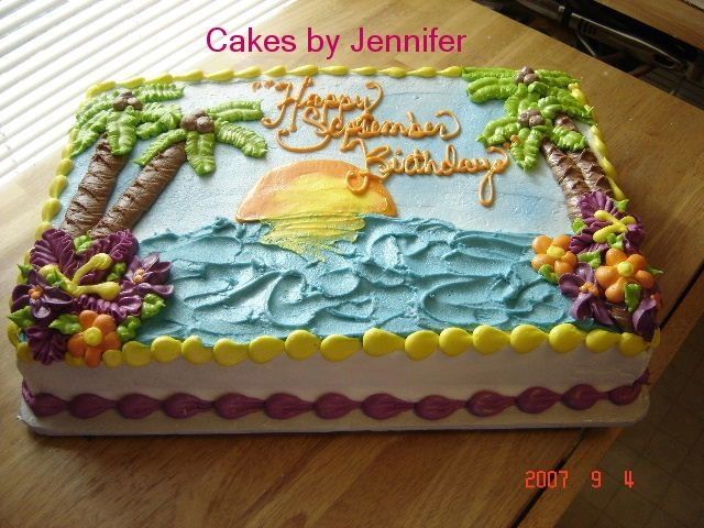 Beach Sunset Cake