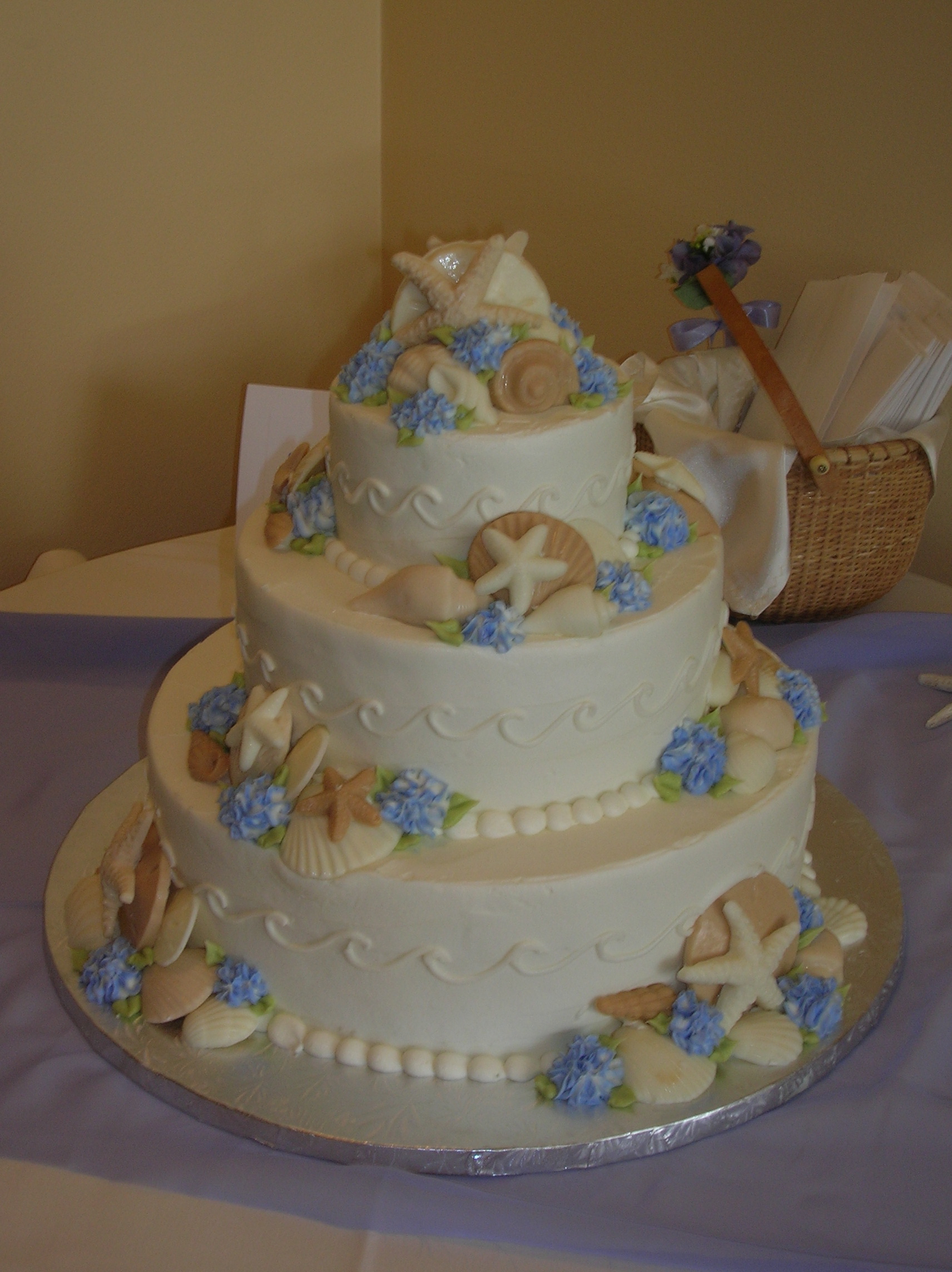 Beach Themed Bridal Shower Cake