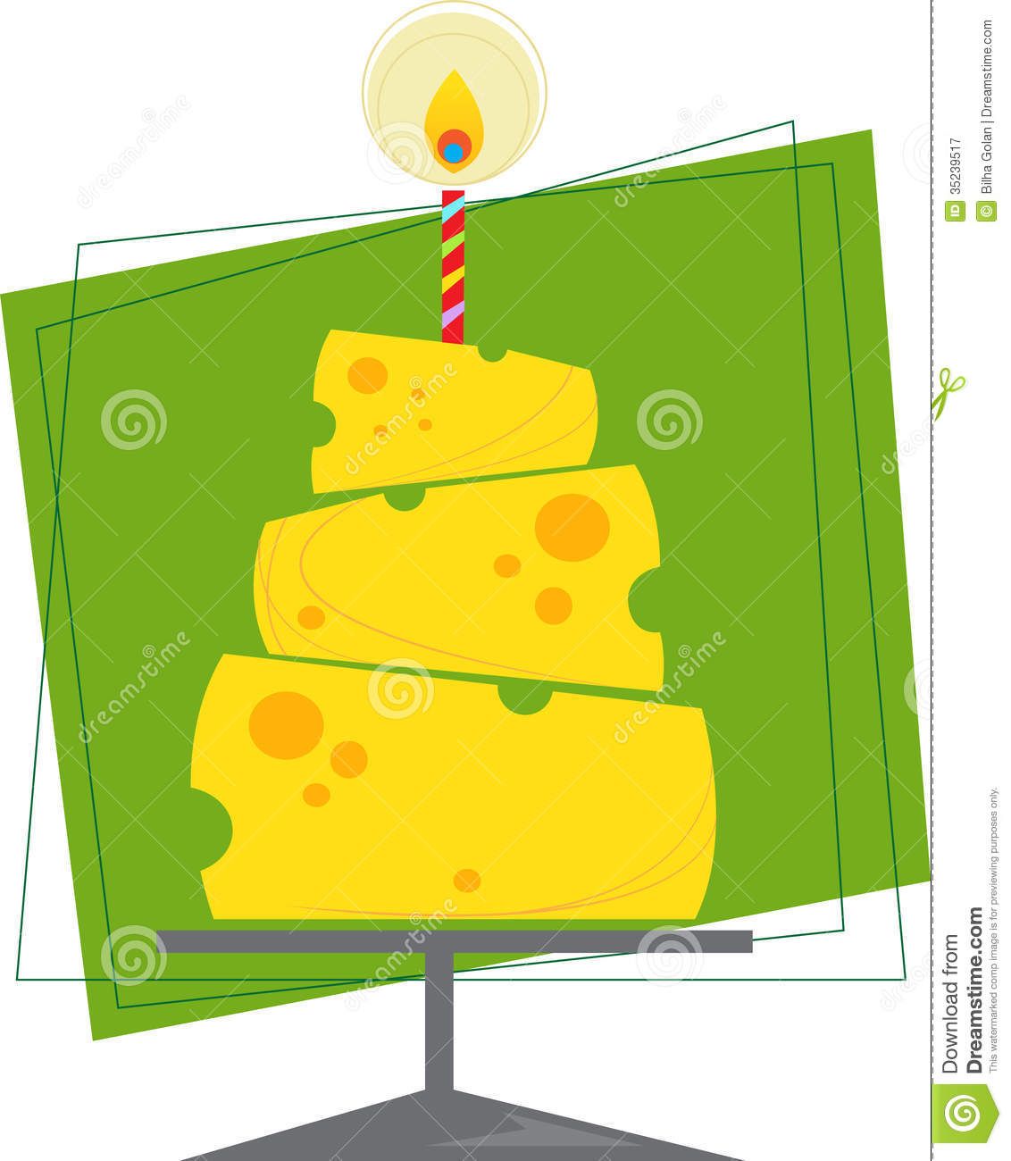 Birthday Cake Made Out of Cheese