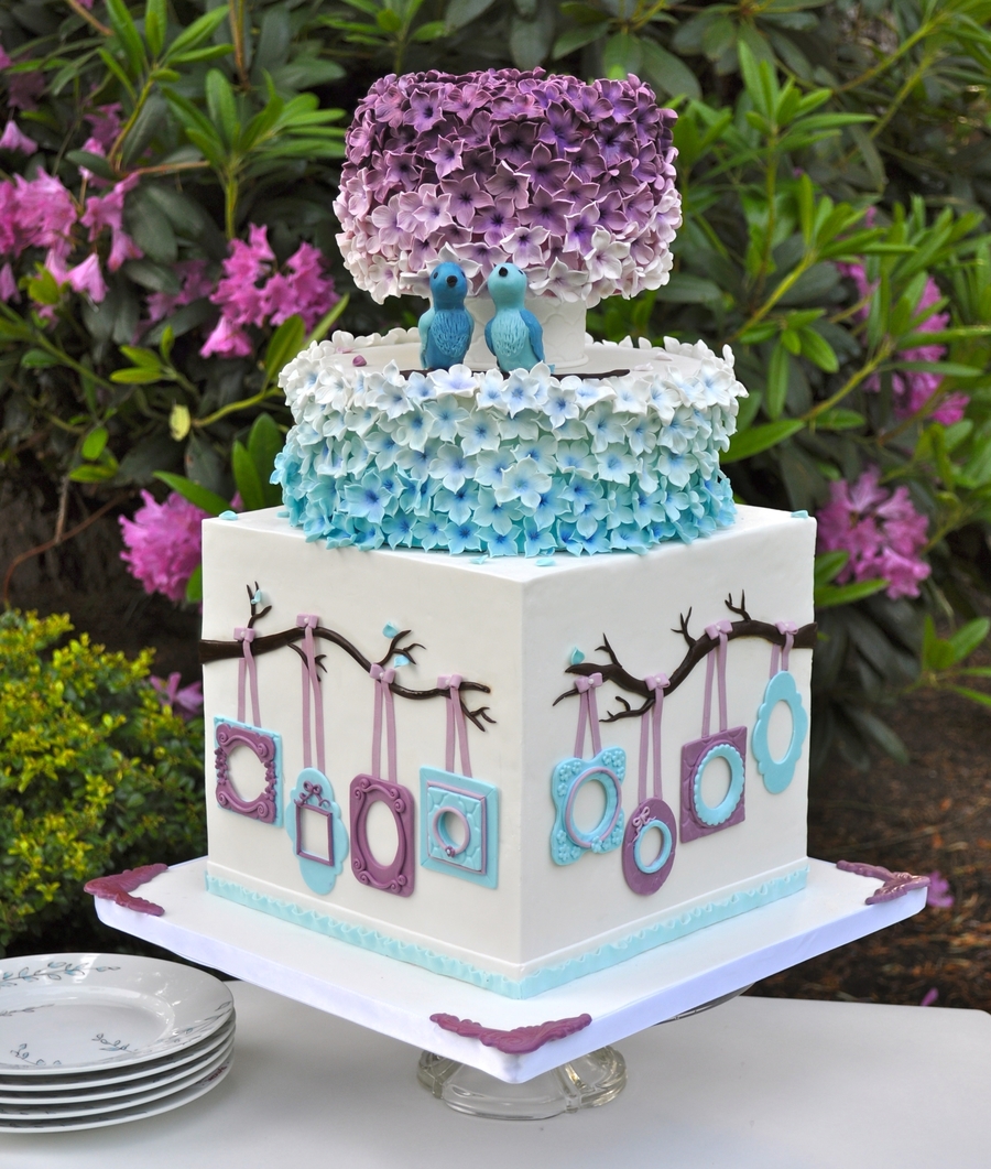 7 Photos of Cheese Wedding Cakes Purple