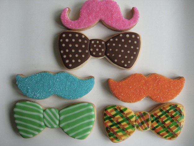 Bow Tie and Mustache Cake Ideas